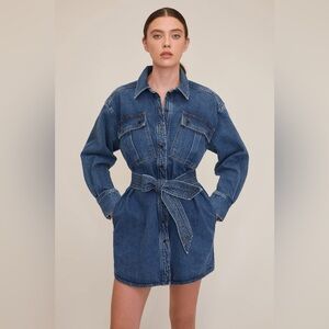 NWT- SKYLAR DENIM TUNIC DRESS IN INDIGO RINSE WASH—Size Small